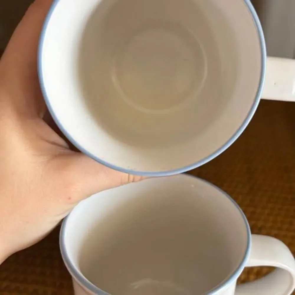 vintage set of floral cottage stoneware mugs